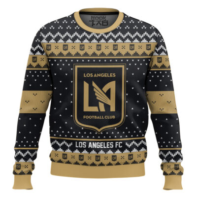 Soccer MLS Los Angeles FC Custom Name And Number Ugly Christmas Sweater