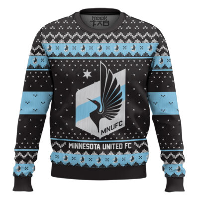 Soccer MLS Minnesota United FC Custom Name And Number Ugly Christmas Sweater