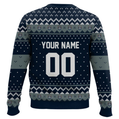 Hooktab Soccer MLS San Diego FC Custom Name And Number Ugly Christmas Sweater