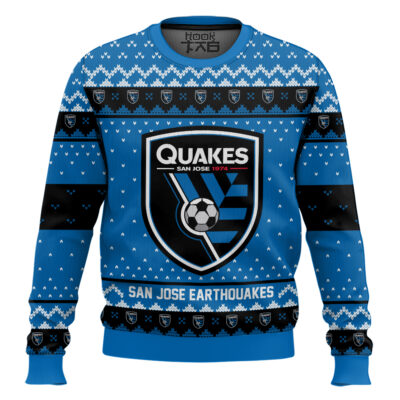 Soccer MLS San Jose Earthquakes Custom Name And Number Ugly Christmas Sweater