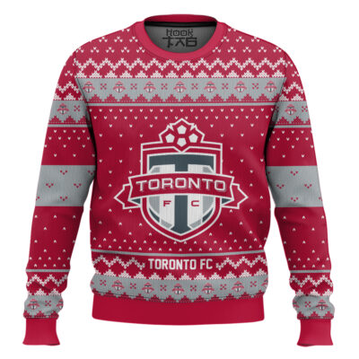 Soccer MLS Toronto FC Custom Name And Number Ugly Christmas Sweater