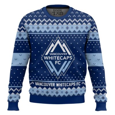 Soccer MLS Vancouver Whitecaps FC Custom Name And Number Ugly Christmas Sweater