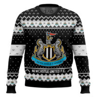 Hooktab Soccer Newcastle United F.C. Custom Name And Number Ugly Christmas Sweater