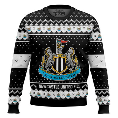 Soccer Newcastle United F.C. Custom Name And Number Ugly Christmas Sweater