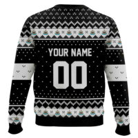 Hooktab Soccer Newcastle United F.C. Custom Name And Number Ugly Christmas Sweater