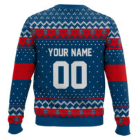 Hooktab Soccer Paris Saint-germain FC Custom Name And Number Ugly Christmas Sweater
