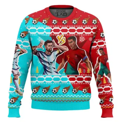 Soccer Ronaldo VS Messi Ugly Christmas Sweater