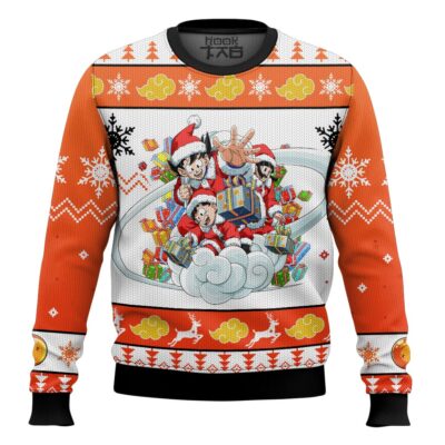 Son Family Santa Dragon Ball Ugly Christmas Sweater