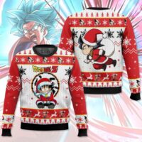 Hooktab Son Goku Santa - Dragon Ball Ugly Christmas Sweater