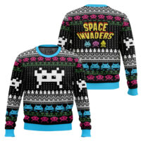 Hooktab Space Invaders 1978 Ugly Christmas Sweater