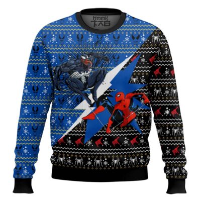 Spider-man vs Venom Ugly Christmas Sweater