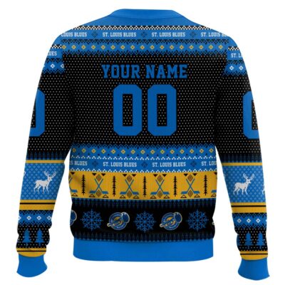 Hooktab St. Louis Blues – Custom Name And Number Ugly Sweater
