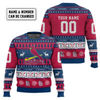 Hooktab St. Louis Cardinals - Custom Name And Number Ugly Sweater