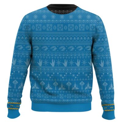 Hooktab Star Trek 1966 – Blue Ugly Christmas Sweater