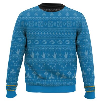 Hooktab Star Trek 1966 Blue – Custom Name Ugly Christmas Sweater