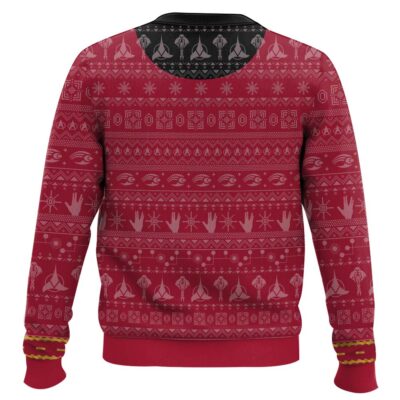 Hooktab Star Trek 1966 Red Ugly Christmas Sweater