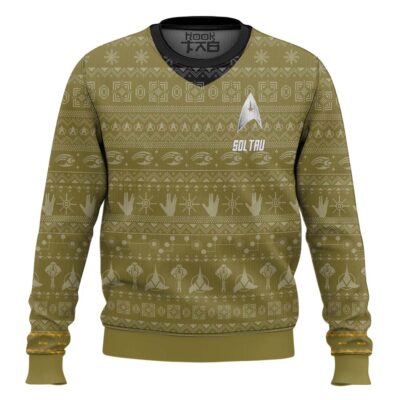 Star Trek 1966 Yellow - Custom Name Ugly Christmas Sweater