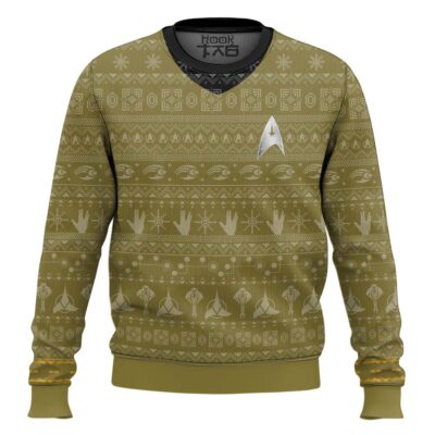 Star Trek 1966 Yellow Ugly Christmas Sweater