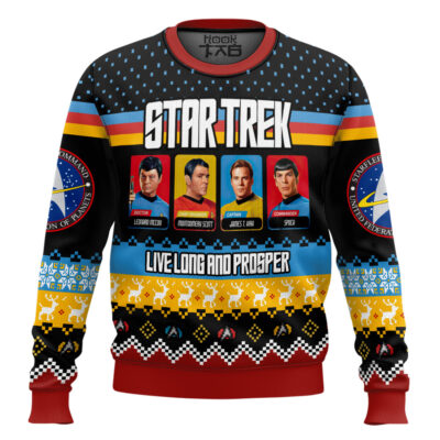 Star Trek Live Long And Prosper Ugly Christmas Sweater