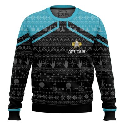 Star Trek Picard 2020 Blue - Custom Name Ugly Christmas Sweater