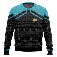 Hooktab Star Trek Picard 2020 Blue Ugly Christmas Sweater