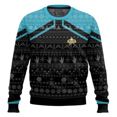 Star Trek Picard 2020 Blue Ugly Christmas Sweater