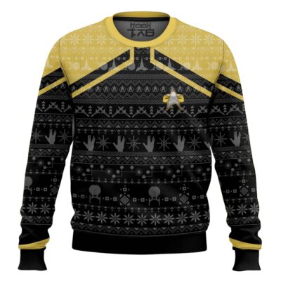 Star Trek Picard 2020 Yellow Ugly Christmas Sweater