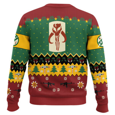 Hooktab Star Wars Boba Fett Logo Ugly Christmas Sweater