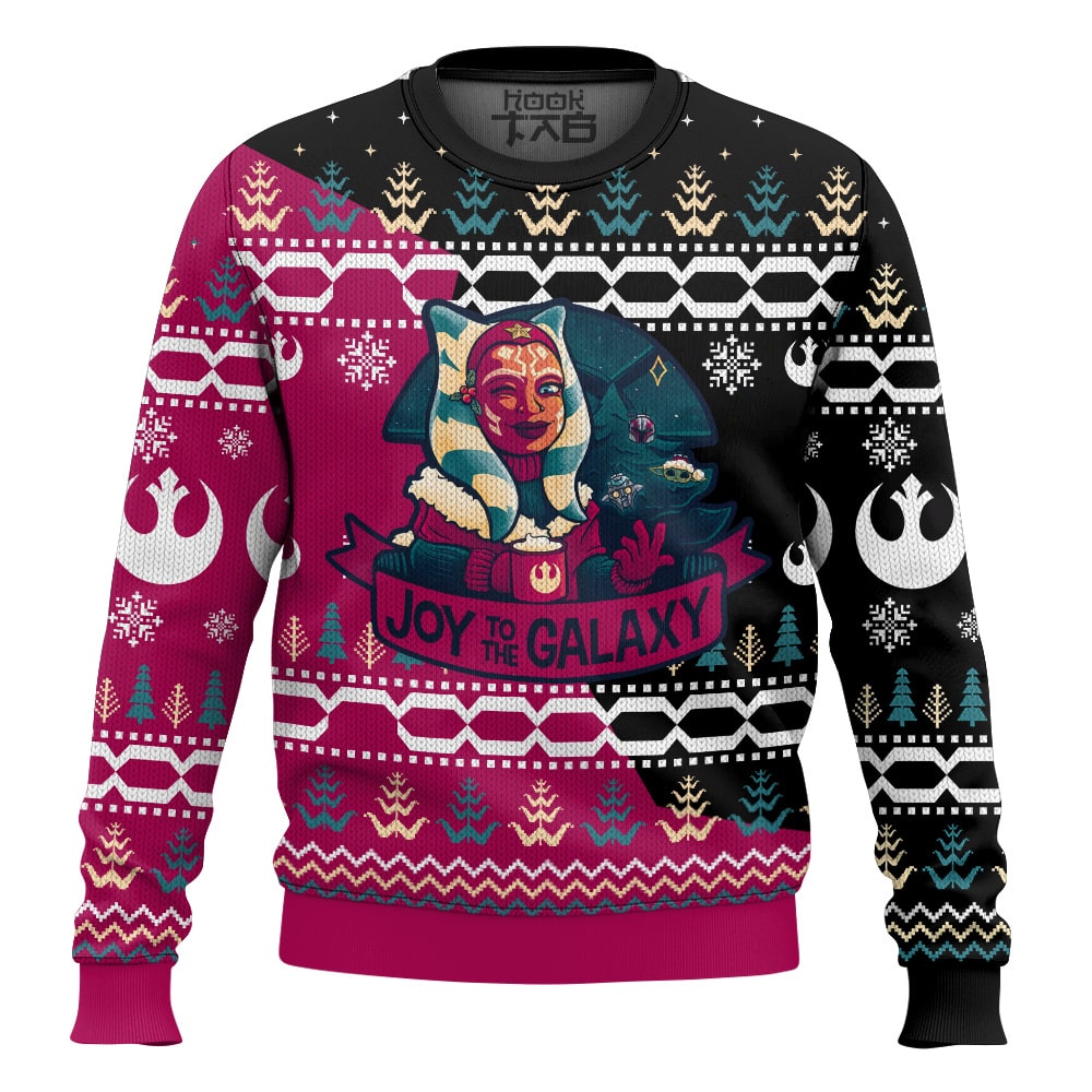 Hooktab Star Wars Joy To The Galaxy, Ugly Christmas Sweater Hooktab Star Wars Joy To The Galaxy, Ugly Christmas Sweater