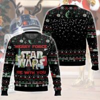 Hooktab Star Wars Merry Force Be With You Ugly Christmas Sweater