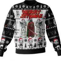 Hooktab Star Wars Merry Sithmas Santa Stormtrooper Darth Vader Ugly Christmas Sweater