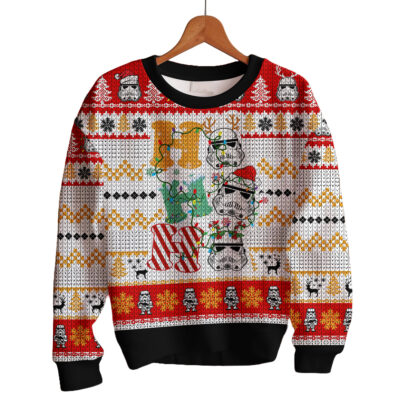 Hooktab Star Wars Stormtrooper Ho Ho Ho Ugly Christmas Sweater