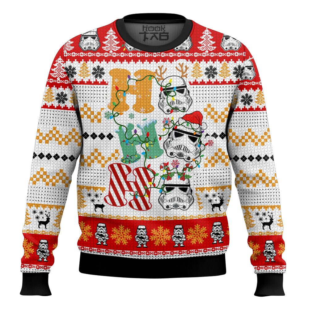 Hooktab Star Wars Stormtrooper Ho Ho Ho Ugly Christmas Sweater Hooktab Star Wars Stormtrooper Ho Ho Ho Ugly Christmas Sweater