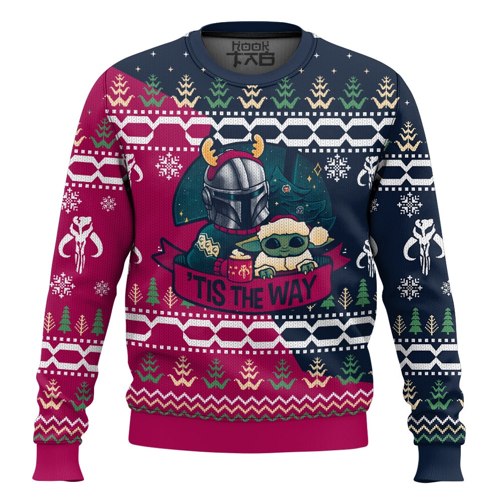 Hooktab Star Wars 'Tis The Way, Ugly Christmas Sweater Hooktab Star Wars 'Tis The Way, Ugly Christmas Sweater