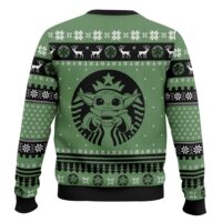 Hooktab Starbucks Yoda Star Wars Ugly Christmas Sweater