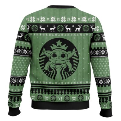 Hooktab Starbucks Yoda Star Wars Ugly Christmas Sweater