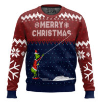Hooktab Stealing Christmas Dr. Seuss Grinch Ugly Christmas Sweater