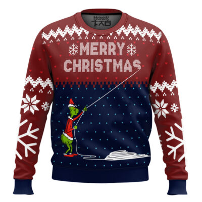 Stealing Christmas Dr. Seuss Grinch Ugly Christmas Sweater