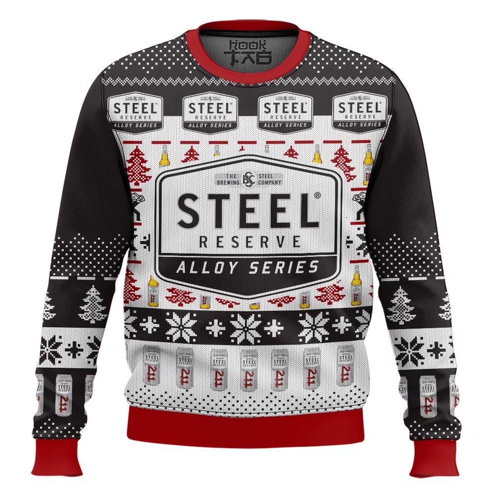 Hooktab Steel Reserve Ugly Christmas Sweater Hooktab Steel Reserve Ugly Christmas Sweater