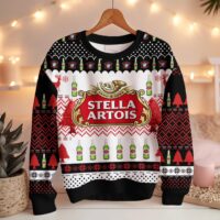 Hooktab Stella Artois Beer Ugly Christmas Sweater