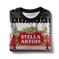 Hooktab Stella Artois Beer Ugly Christmas Sweater