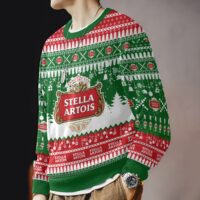 Hooktab Stella Artois Belgium beer Ugly Christmas Sweater