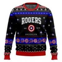 Hooktab Steve Rogers Captain America Ugly Christmas Sweater