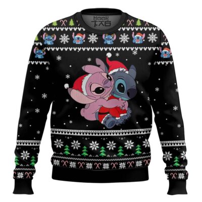 Stitch And Angel Xmas Lilo And Stitch Ugly Christmas Sweater