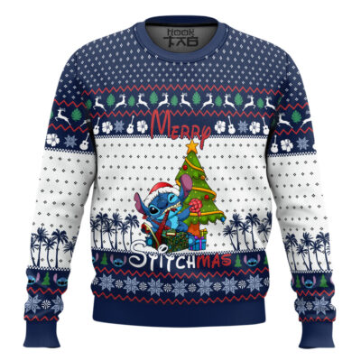 Stitch Merry Stitchmas Lilo And Stitch Ugly Christmas Sweater