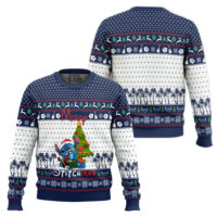 Hooktab Stitch Merry Stitchmas Lilo And Stitch Ugly Christmas Sweater