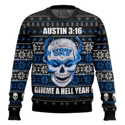 Stone Cold Austin 3:16 WWE Ugly Christmas Sweater
