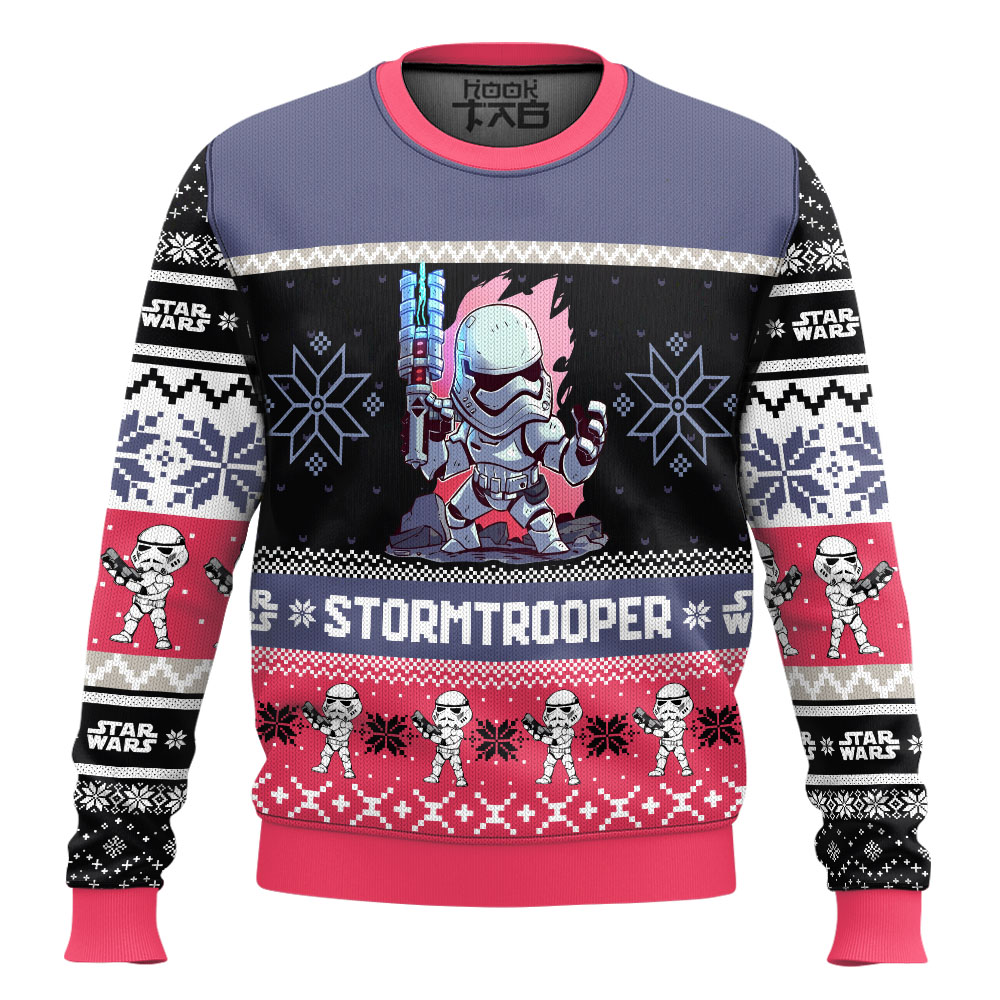 Hooktab Stormtrooper Star Wars Ugly Christmas Sweater Hooktab Stormtrooper Star Wars Ugly Christmas Sweater