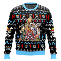 Hooktab Straw Hat Crew One Piece Ugly Christmas Sweater