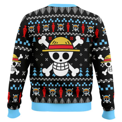 Hooktab Straw Hat Crew One Piece Ugly Christmas Sweater